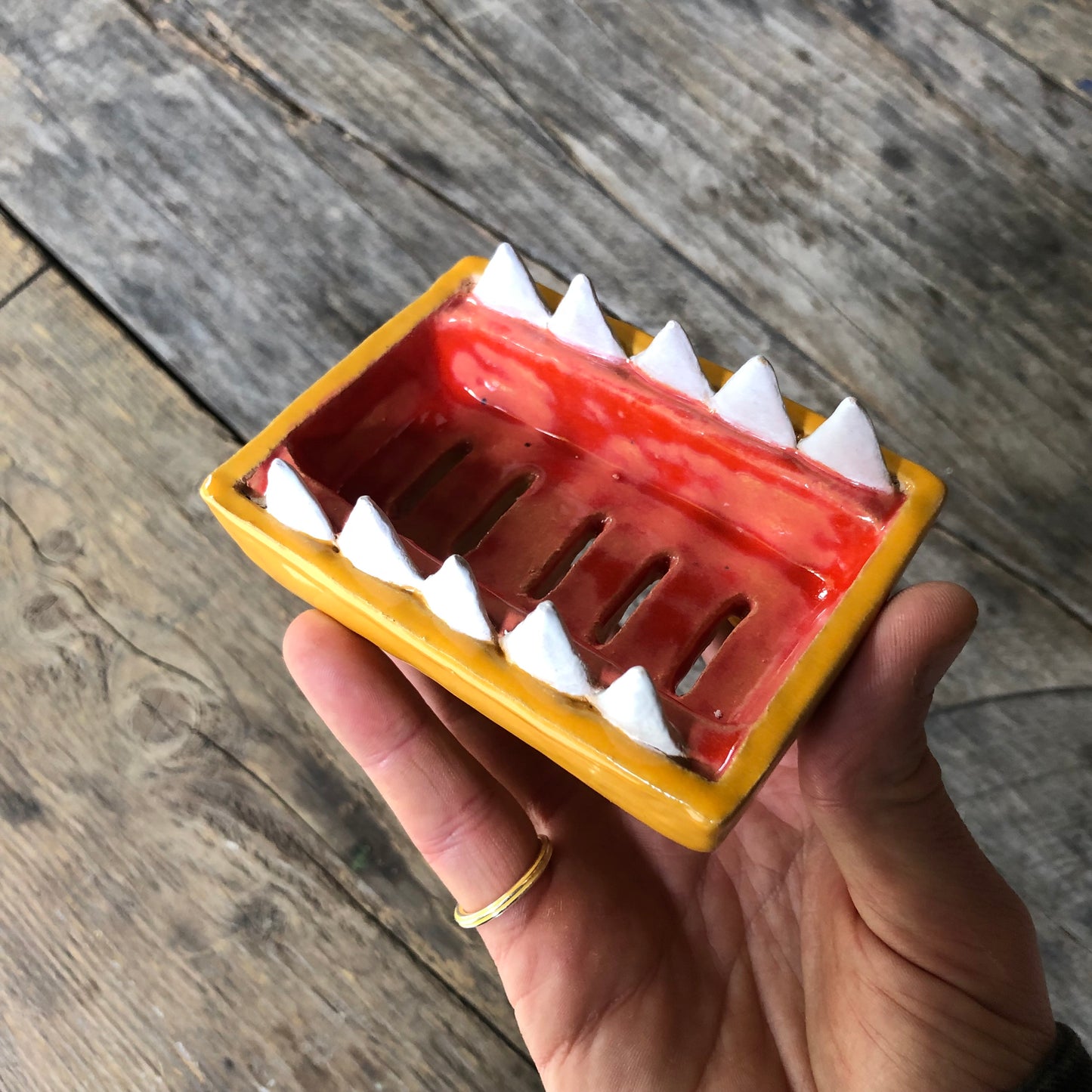 Teeth soap dish