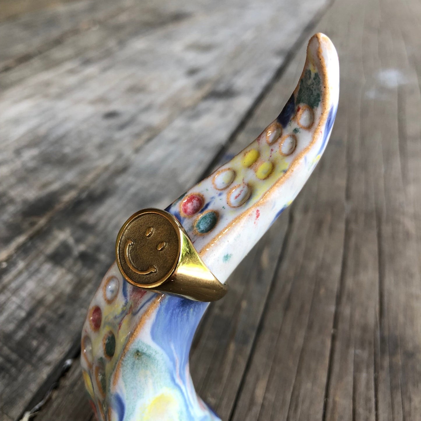 Ceramic tentacle ring holder