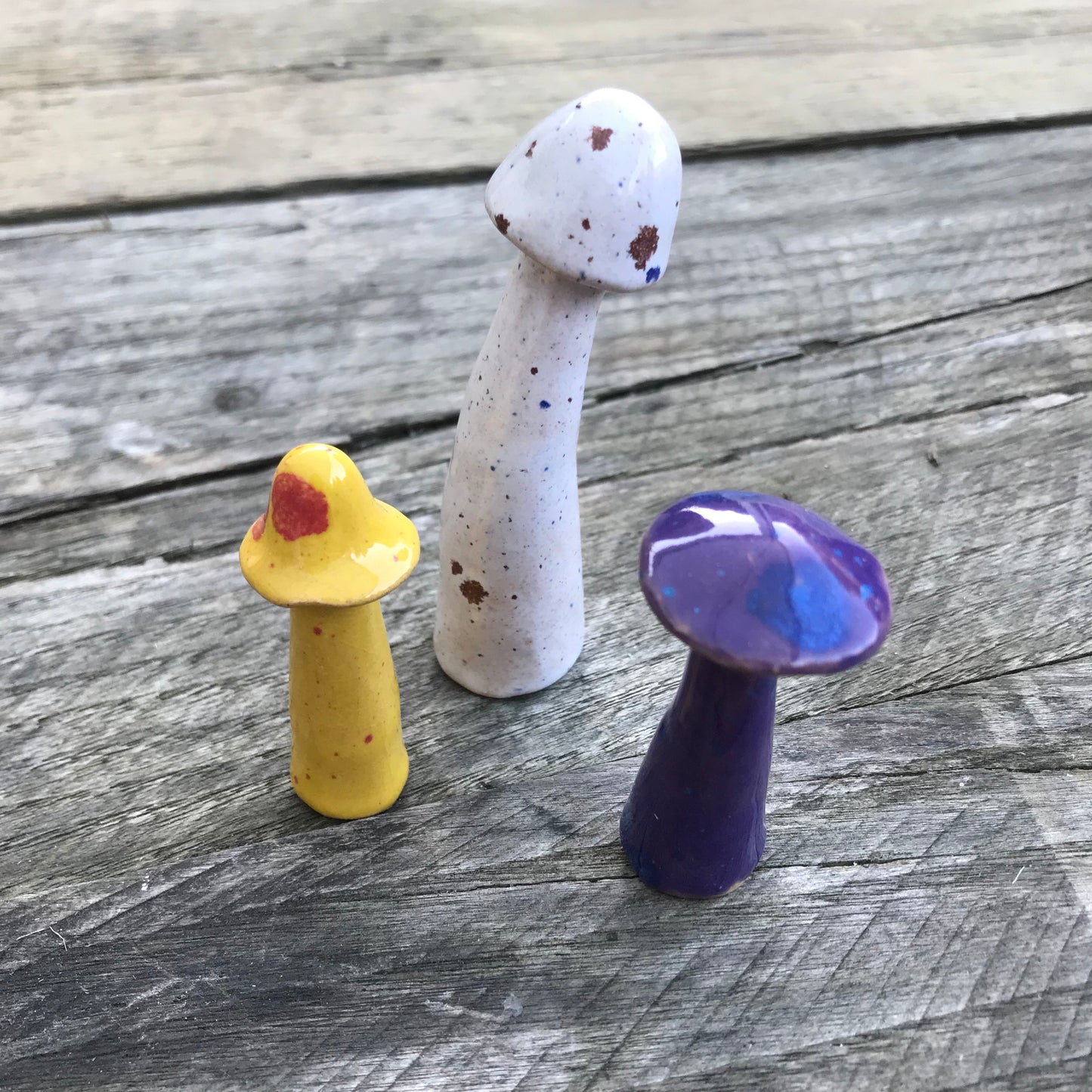 Ceramic mushrooms - Assorted pack of x3