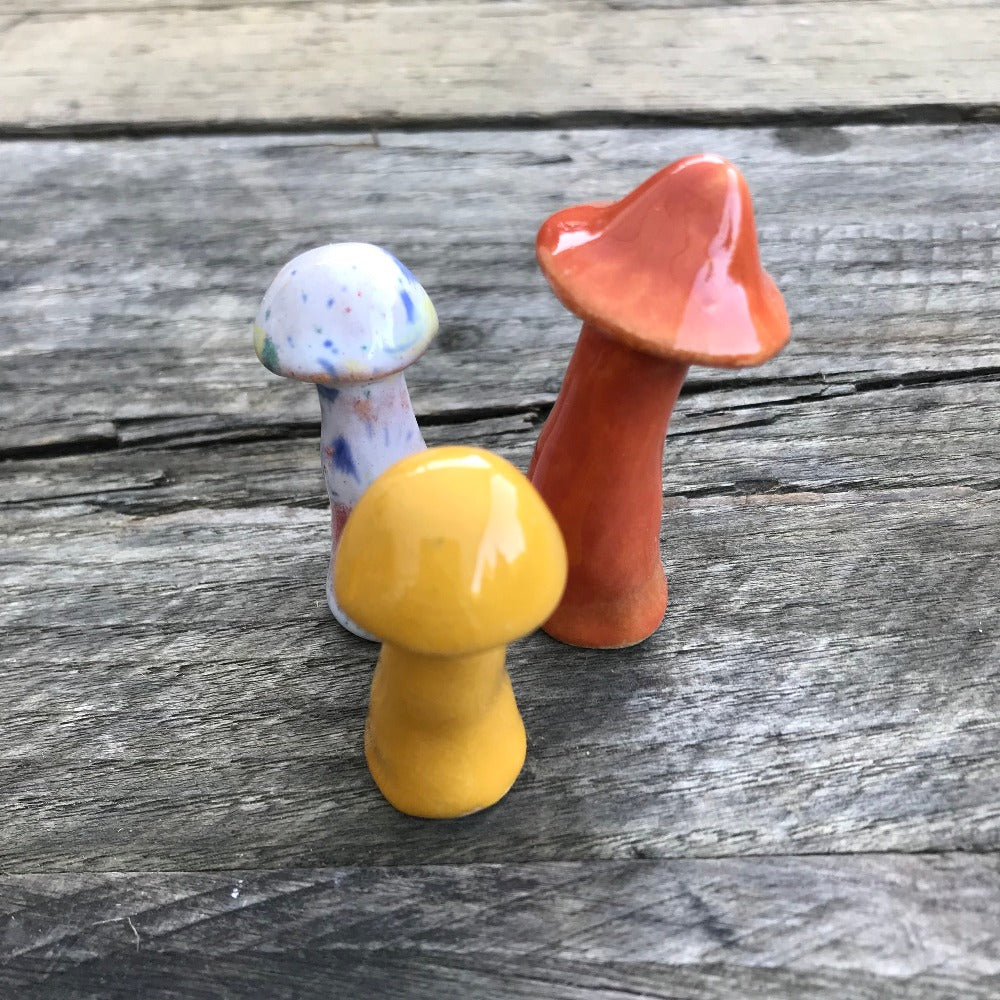 Ceramic mushrooms - Assorted pack of x3